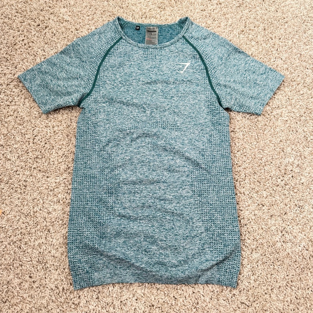 Gymshark Seamless Short Sleeve T-shirt in Teal Size M